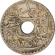 Coin, Tunisia, Ahmad Pasha Bey, 25 Centimes, 1938, Paris, VF(30-35)
