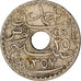 Coin, Tunisia, Ahmad Pasha Bey, 25 Centimes, 1938, Paris, VF(30-35)