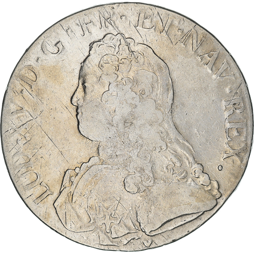 Coin, France, Louis XV, Écu aux branches d'olivier, Ecu, 1730, Aix, VF(20-25)