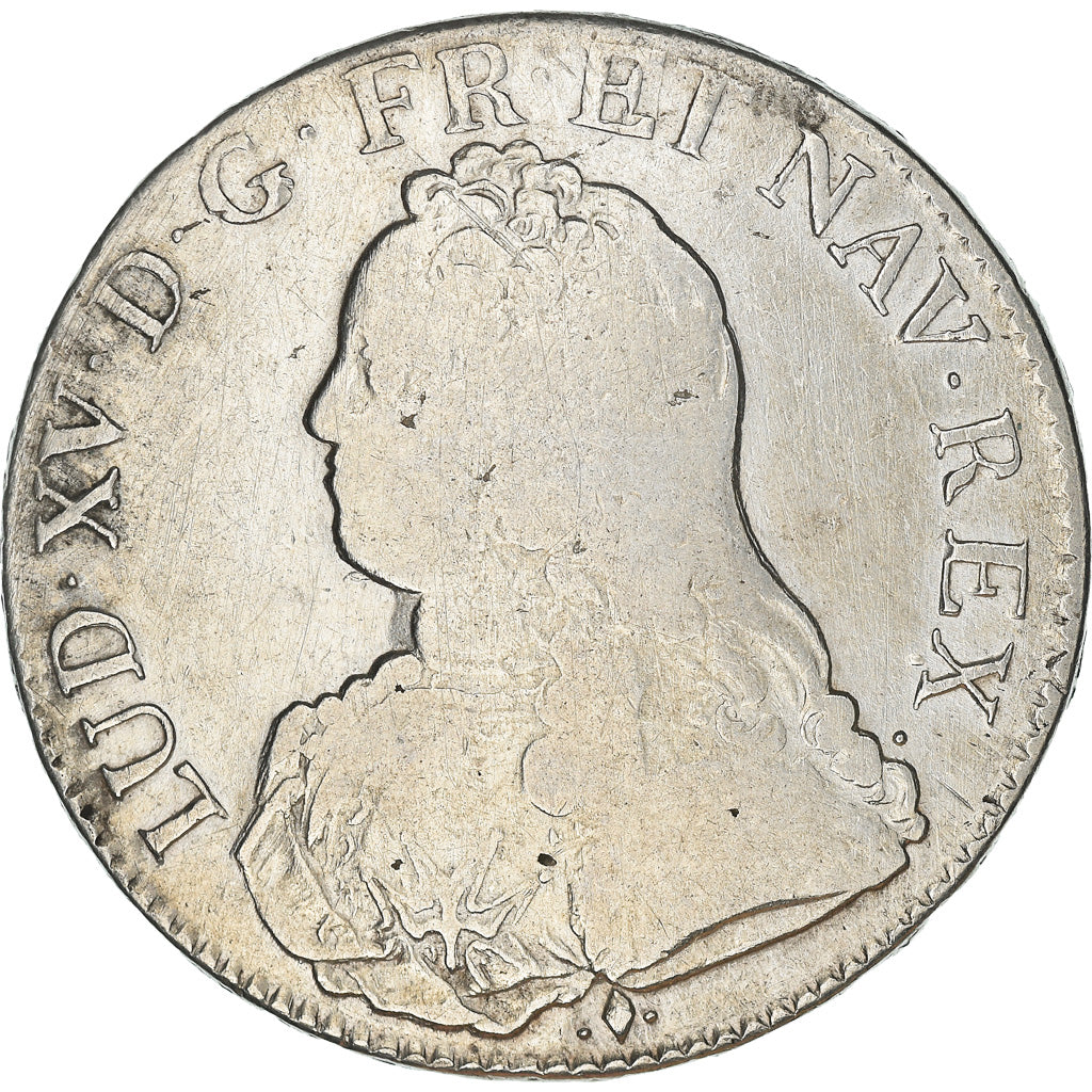 Moeda, França, Louis XV, Ecu aux branches d'olivier, 1726, Bayonne, VF(20-25)