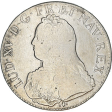 Moeda, França, Louis XV, Ecu aux branches d'olivier, 1726, Bayonne, VF(20-25)