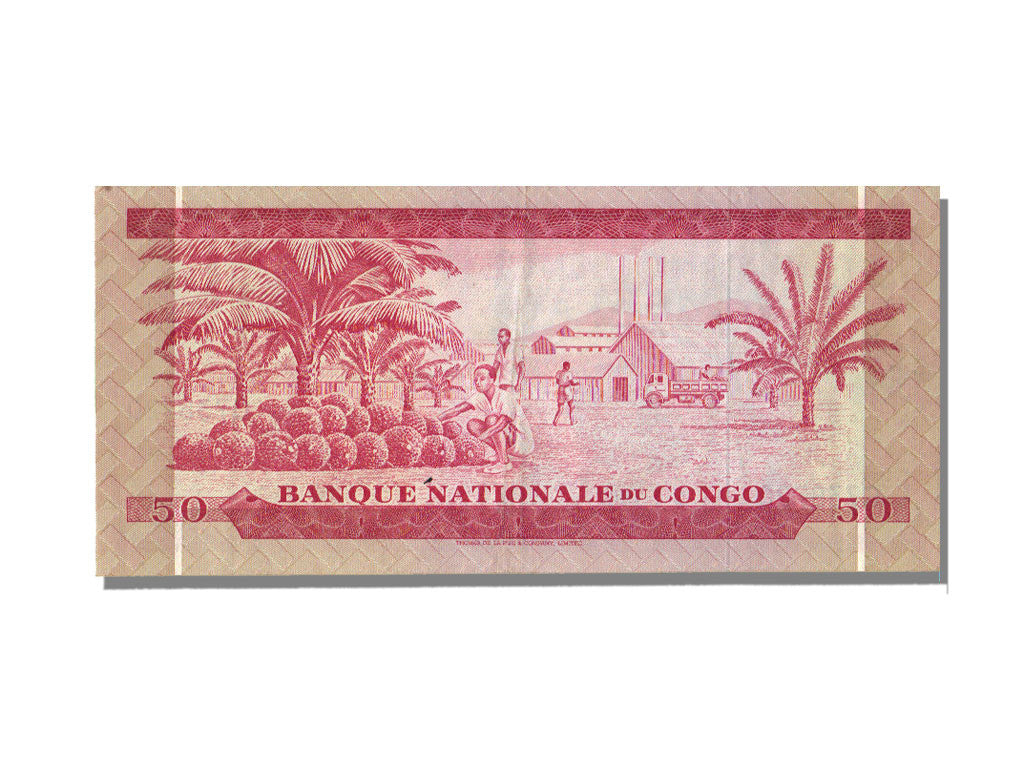 Biljet, Democratische Republiek Congo, 50 Makuta, 1967, SPL