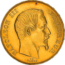 Moneda, Francia, Napoleon III, Napoléon III, 50 Francs, 1857, Paris, MBC, Oro