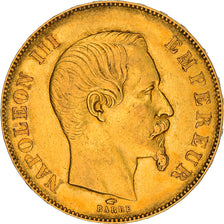 Coin, France, Napoleon III, 50 Francs, 1856, Paris, AU(50-53), Gold, KM:785.1