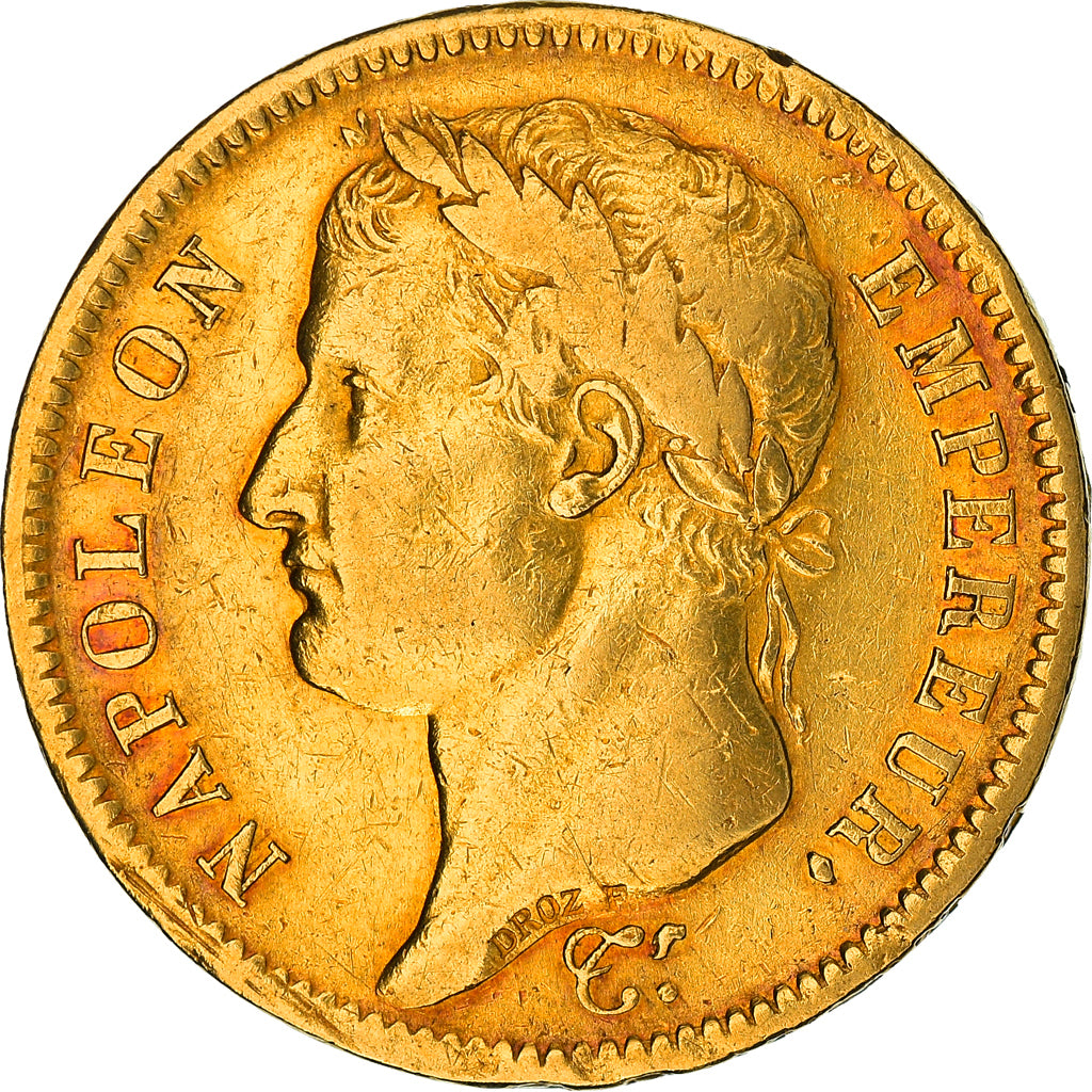 Coin, France, Napoléon I, 40 Francs, 1811, Paris, A/Coq, VF(30-35), Gold