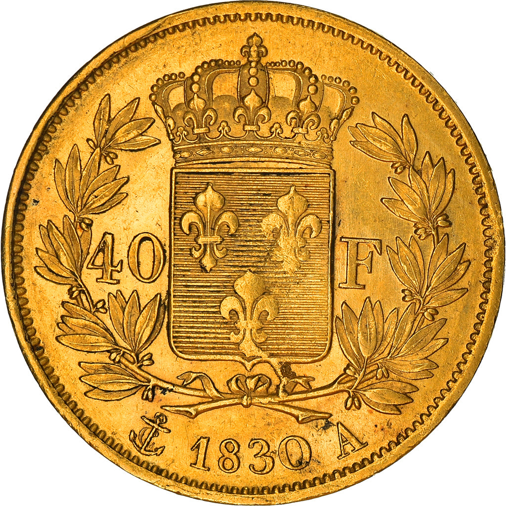 Moneda, Francia, Charles X, 40 Francs, 1830, Paris, EBC, Oro, KM:721.1