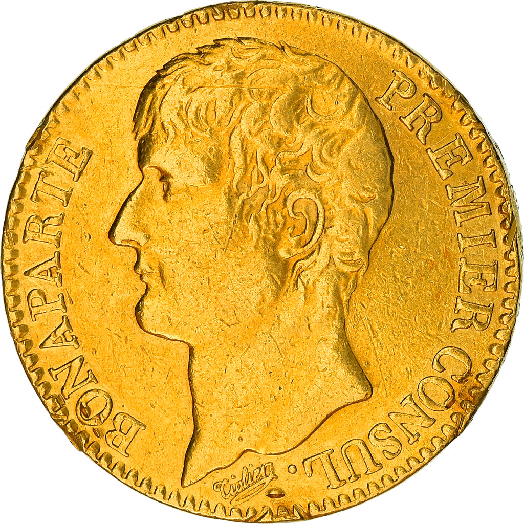 Coin, France, Napoleon I, 40 Francs, An 12, Paris, VF(30-35), Gold, Gadoury:1080