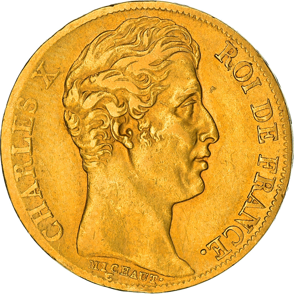 Munten, Frankrijk, Charles X, 20 Francs, 1830, Paris, ZF, Goud, KM:726.1
