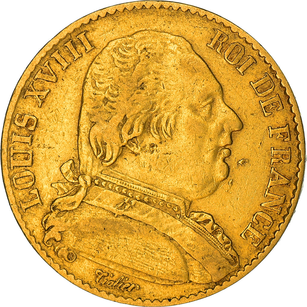 Münze, Frankreich, Louis XVIII, Louis XVIII, 20 Francs, 1814, Paris, SS, Gold