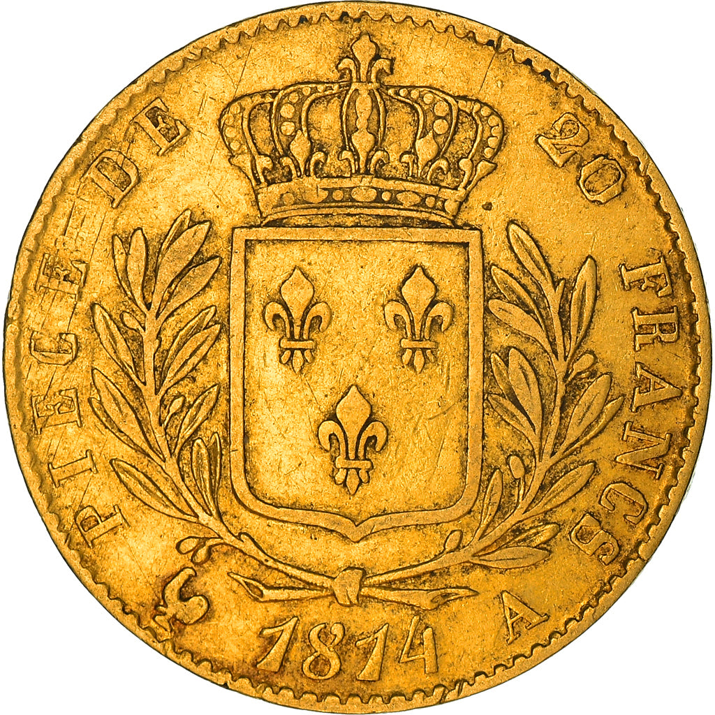 Münze, Frankreich, Louis XVIII, Louis XVIII, 20 Francs, 1814, Paris, SS, Gold
