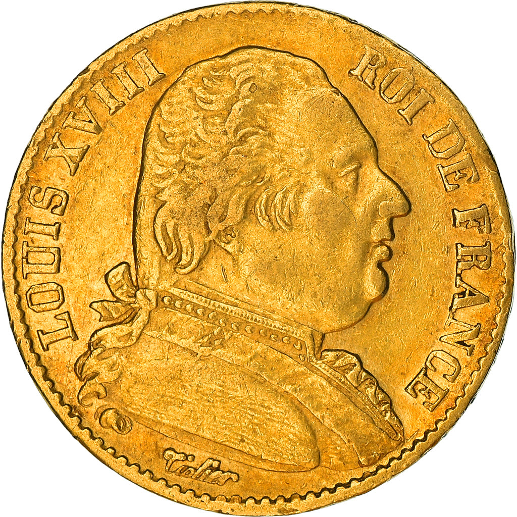 Monnaie, France, Louis XVIII, Louis XVIII, 20 Francs, 1814, Paris, TTB, Or