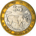 Coin, Zimbabwe, 5 Dollars, 2001, Harare, AU(55-58), Bi-Metallic, KM:13