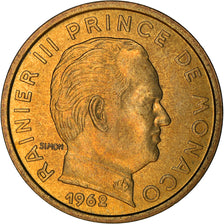 Coin, Monaco, Rainier III, 10 Centimes, 1962, AU(50-53), Aluminum-Bronze