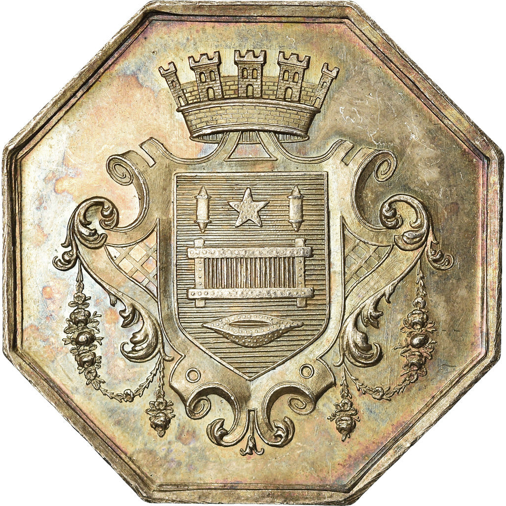France, Token, Savings Bank, Caisse Commerciale de Roubaix, MS(63), Silver