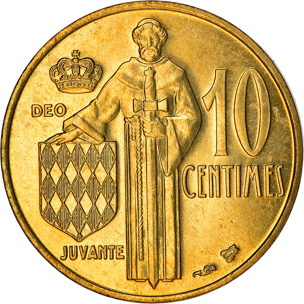 Coin, Monaco, Rainier III, 10 Centimes, 1995, AU(55-58), Aluminum-Bronze