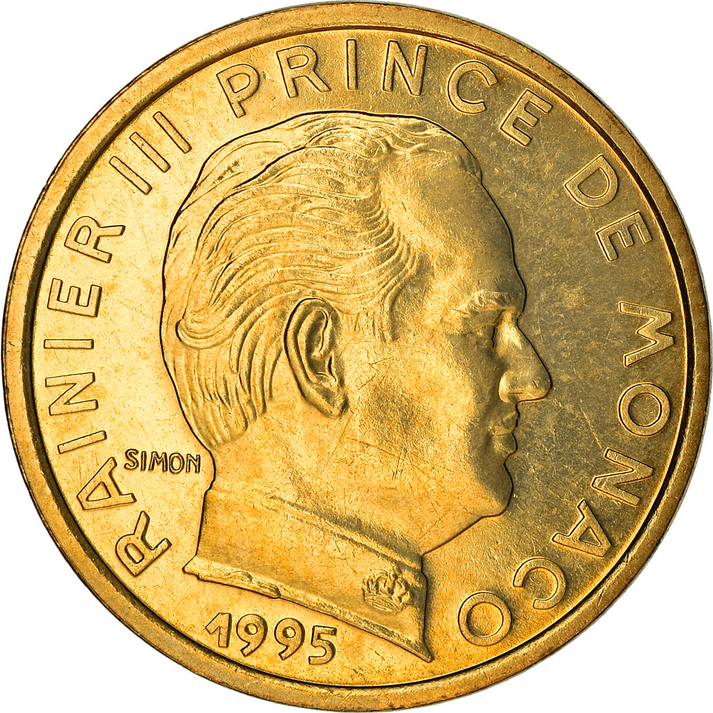 Coin, Monaco, Rainier III, 10 Centimes, 1995, MS(60-62), Aluminum-Bronze