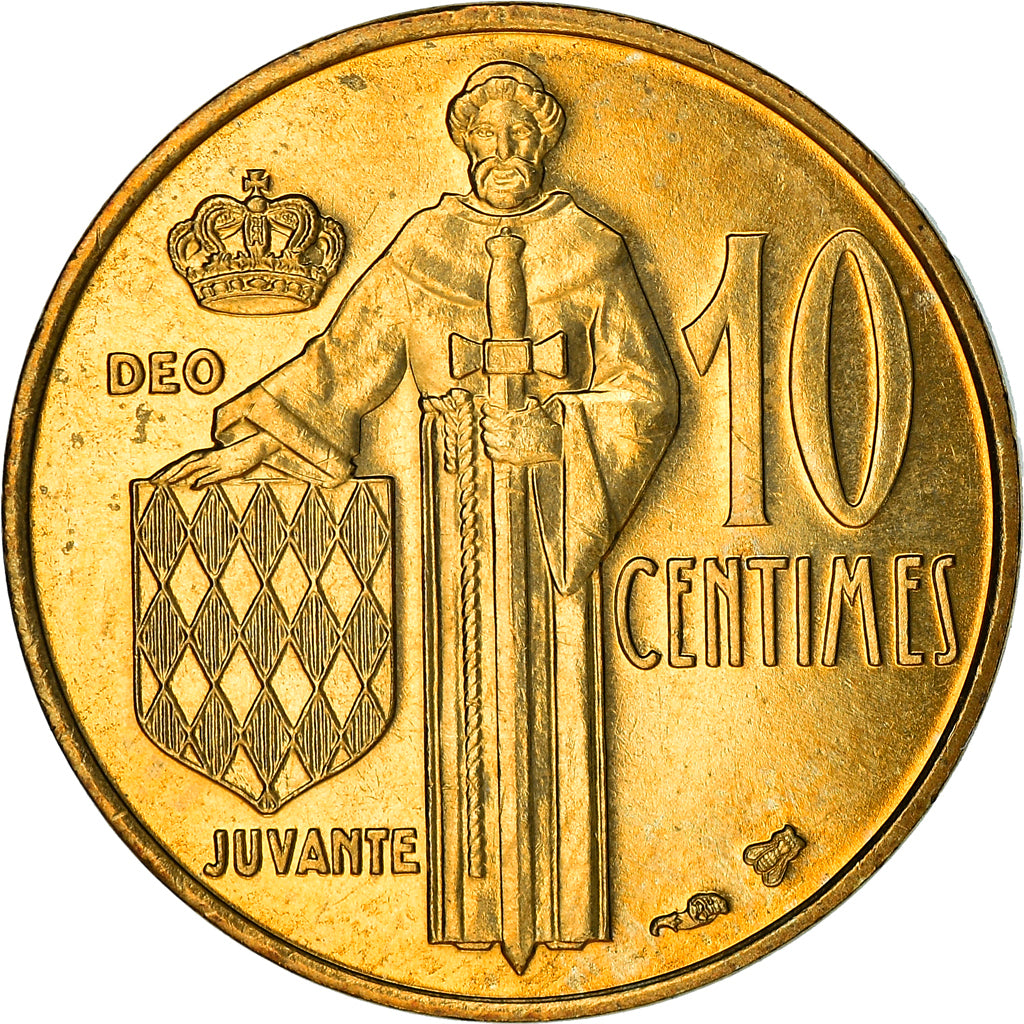 Coin, Monaco, Rainier III, 10 Centimes, 1995, MS(60-62), Aluminum-Bronze