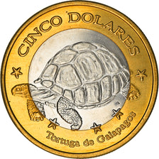 Coin, GALAPAGOS ISLANDS, 5 Dolares, 2008, MS(65-70), Bi-Metallic, KM:8
