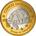 Coin, GALAPAGOS ISLANDS, 5 Dolares, 2008, MS(65-70), Bi-Metallic, KM:8