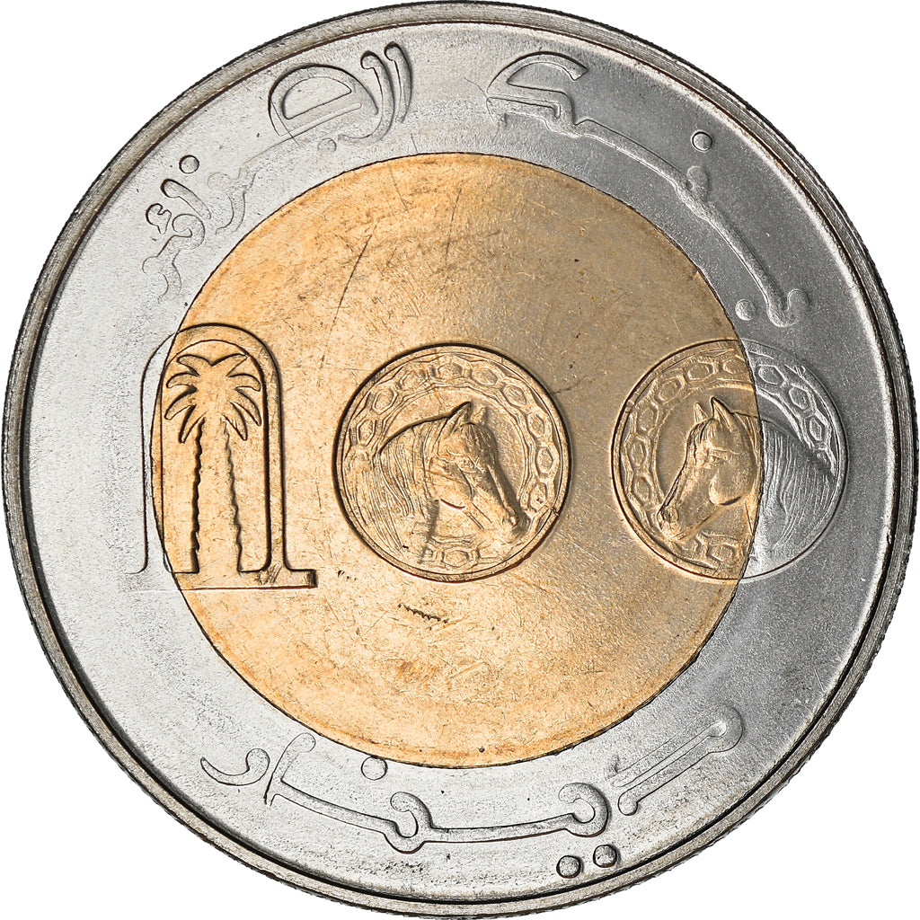 Moneta, Algeria, 100 Dinars, 2002, Algiers, SPL, Bi-metallico, KM:137