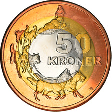 Coin, Greenland, KALAALLIT NUNAAT, 50 Kroner, 2010, MS(65-70), Tri-Metallic
