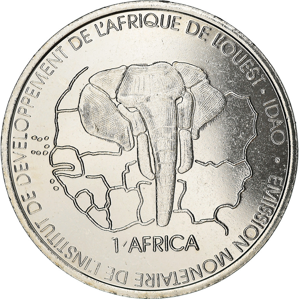 Monnaie, Mali, 1500 CFA Francs-1 Africa, 2003, Paris, Faune africaine - Gazelle