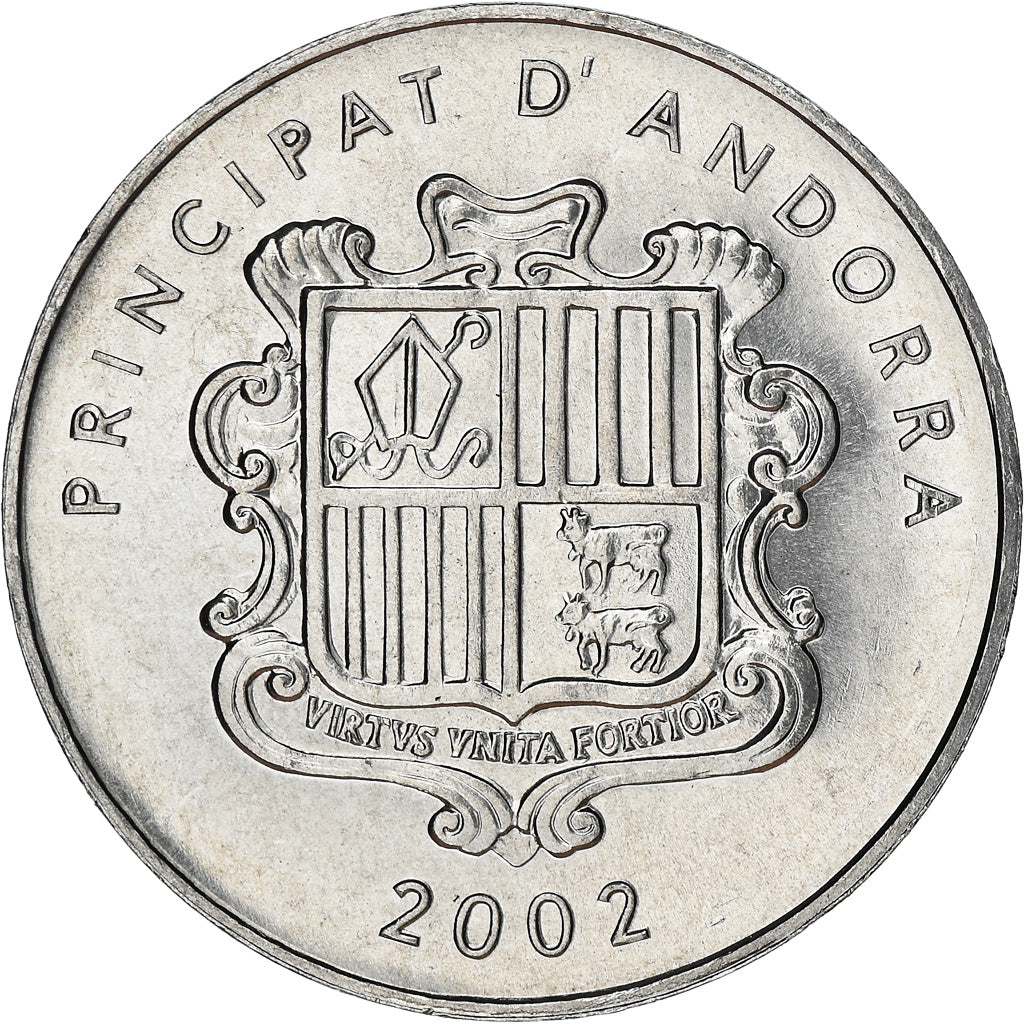 Monnaie, Andorra, Centim, 2002, Charlemagne, SPL, Aluminium, KM:176
