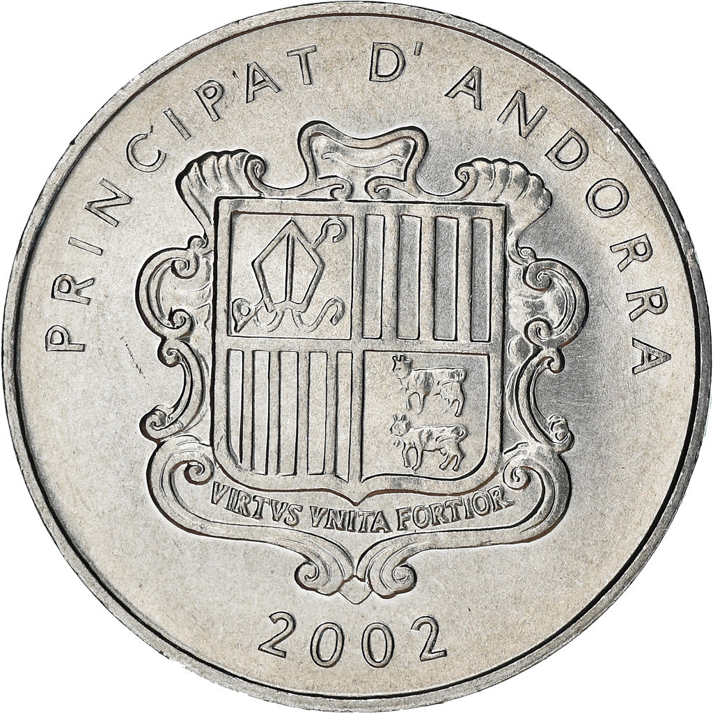 Coin, Andorra, Centim, 2002, Agnus Dei, MS(64), Aluminum, KM:178