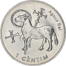 Coin, Andorra, Centim, 2002, Agnus Dei, MS(63), Aluminum, KM:178