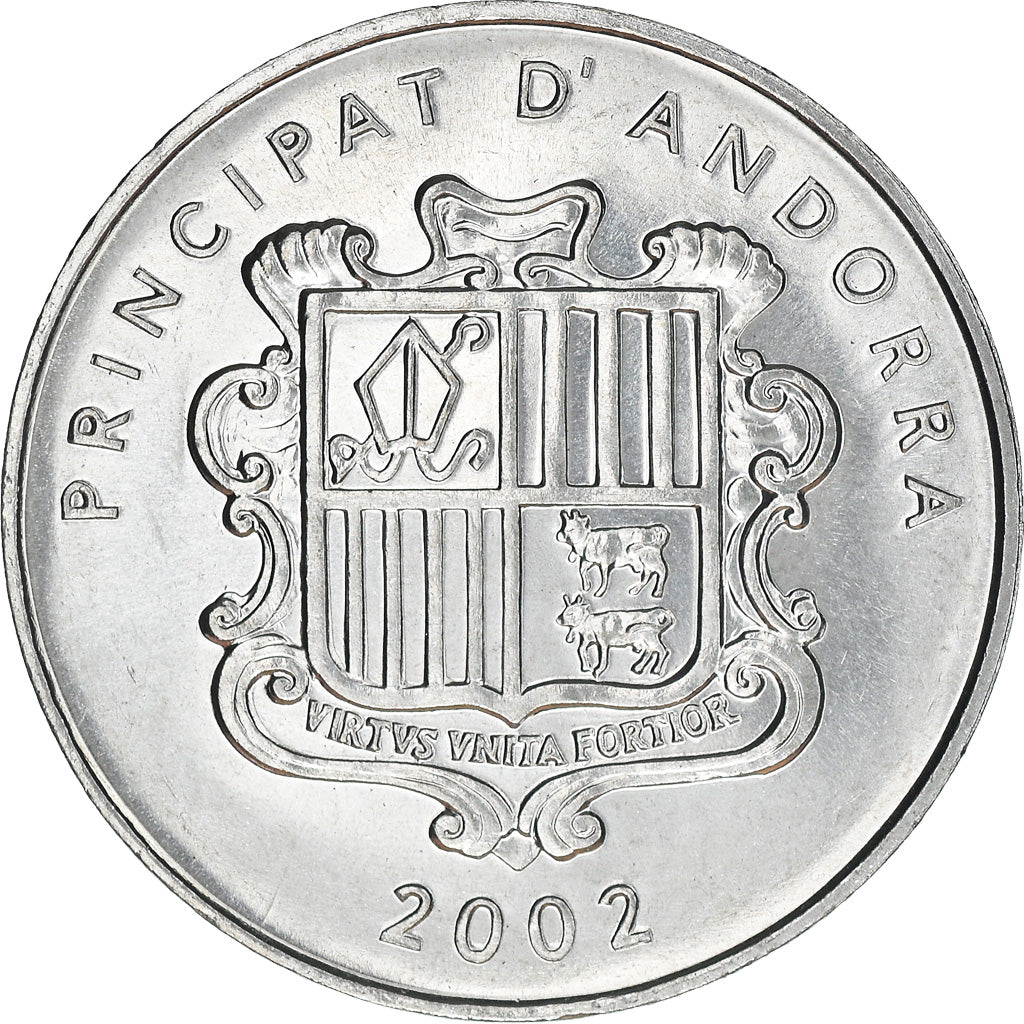 Coin, Andorra, Centim, 2002, Isard, MS(64), Aluminum, KM:177