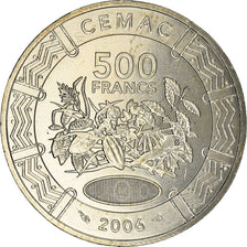 Coin, Central African States, 500 Francs, 2006, Paris, MS(65-70), Copper-nickel