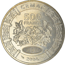 Coin, Central African States, 500 Francs, 2006, Paris, MS(65-70), Copper-nickel