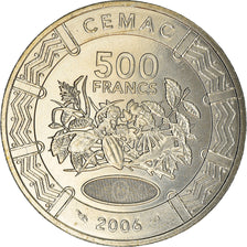 Coin, Central African States, 500 Francs, 2006, Paris, MS(65-70), Copper-nickel