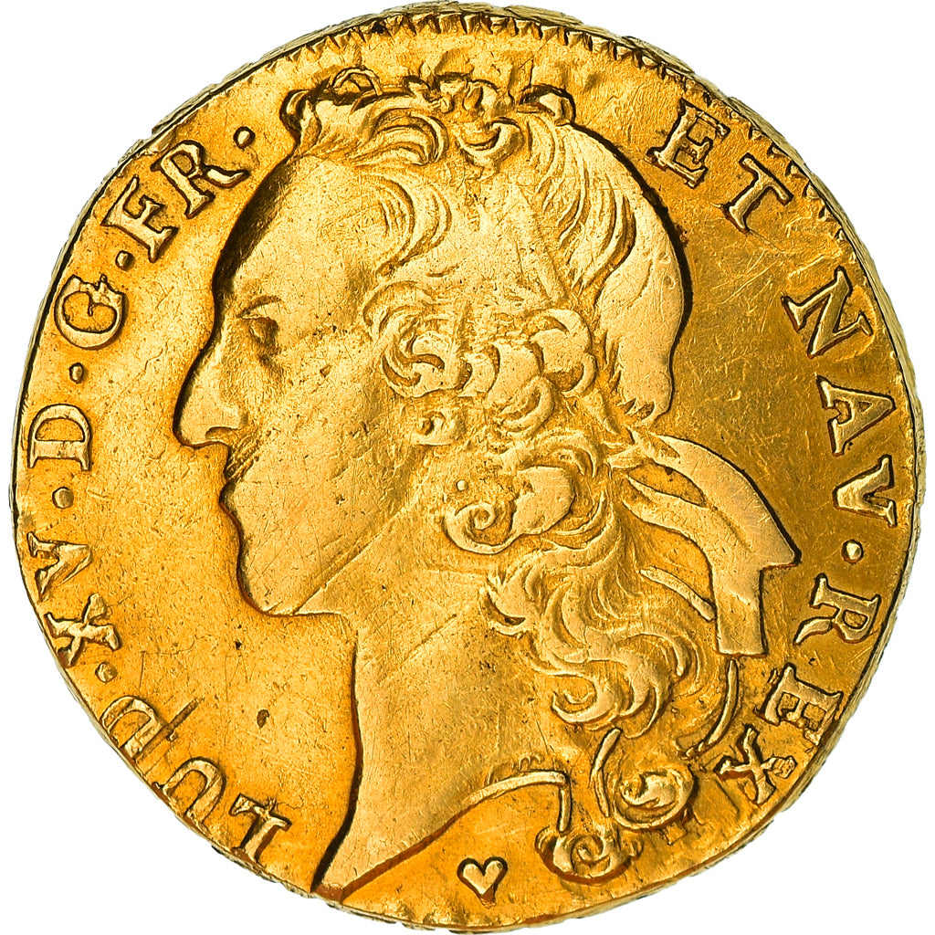 Coin, France, Louis XV, Double louis d'or au bandeau, 2 Louis D'or, 1746