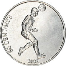 Münze, CONGO, DEMOCRATIC REPUBLIC, 50 Centimes, 2002, STGL, Aluminium, KM:75