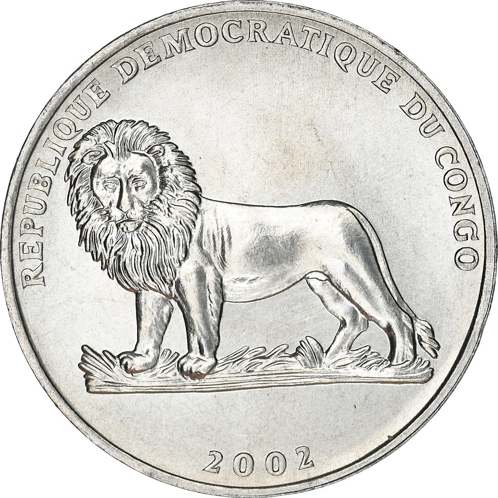 Münze, CONGO, DEMOCRATIC REPUBLIC, 50 Centimes, 2002, STGL, Aluminium, KM:75