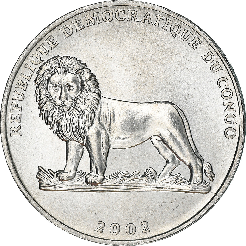 Coin, CONGO, DEMOCRATIC REPUBLIC, 50 Centimes, 2002, MS(63), Aluminum, KM:75