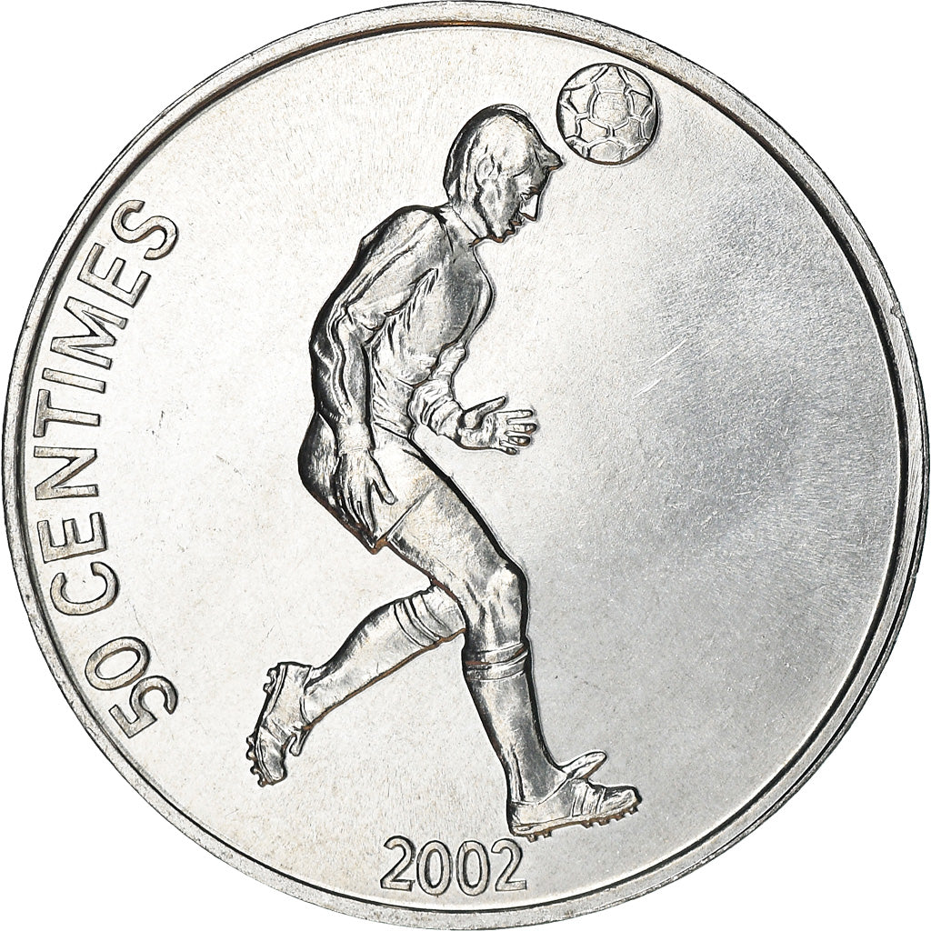 Coin, CONGO, DEMOCRATIC REPUBLIC, 50 Centimes, 2002, MS(63), Aluminum, KM:75