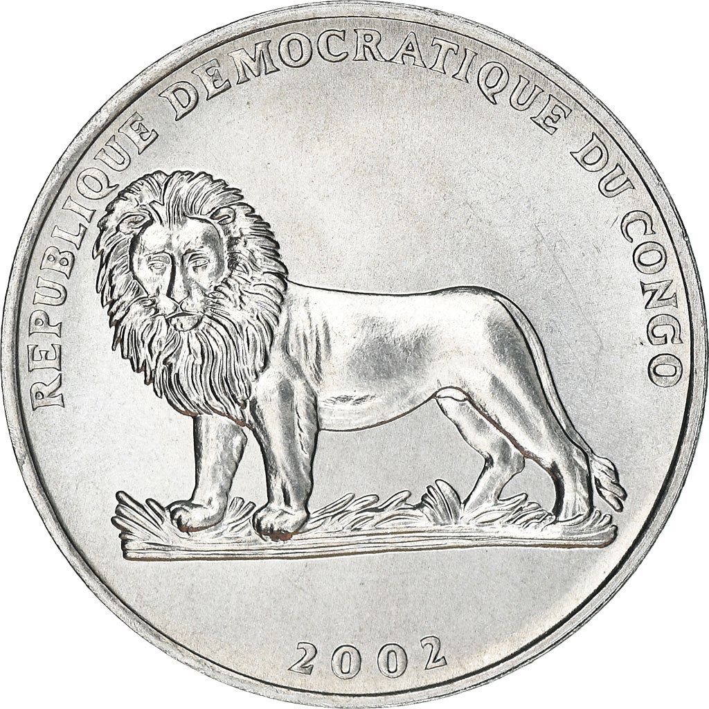 Coin, CONGO, DEMOCRATIC REPUBLIC, 50 Centimes, 2002, MS(63), Aluminum, KM:75