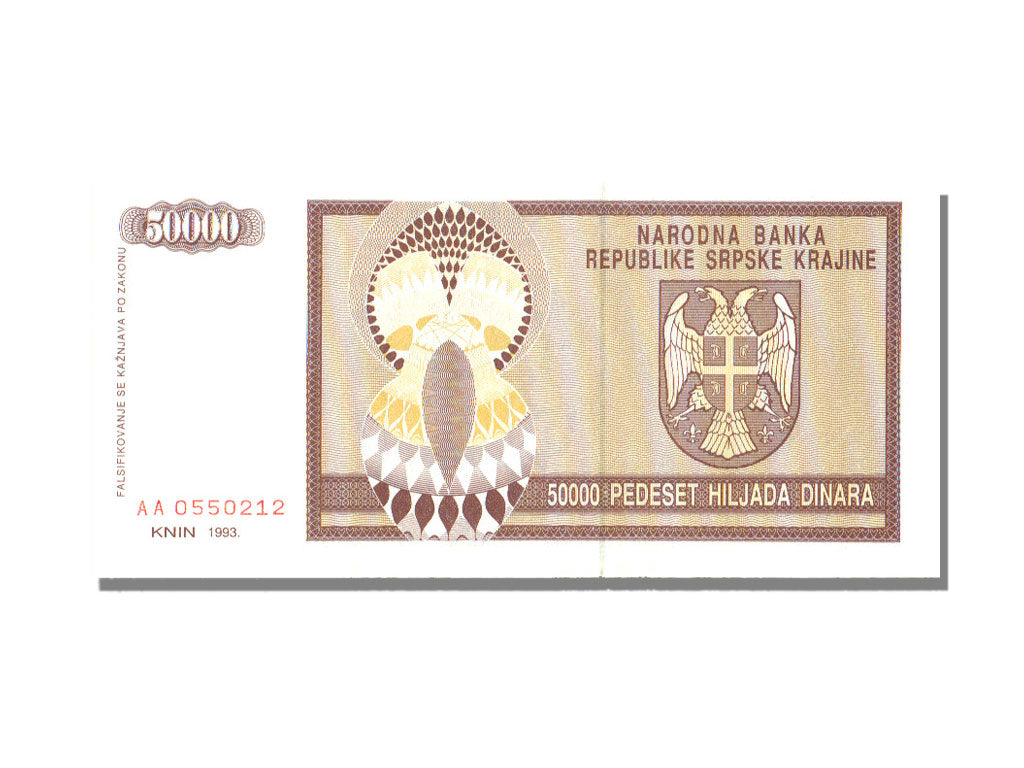 Croatia, 50000 Dinars, 1993, UNC(65-70)