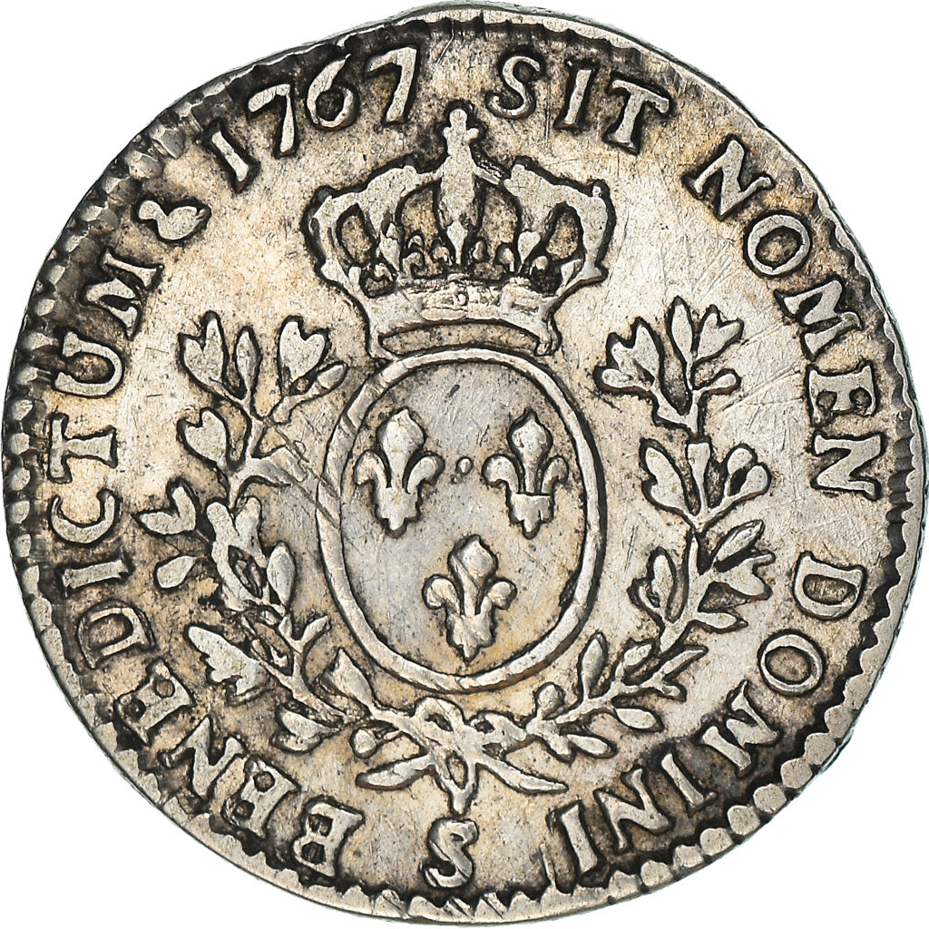 Coin, France, Louis XV, 1/10 Écu au bandeau, 12 Sols, 1/10 ECU, 1767, Reims