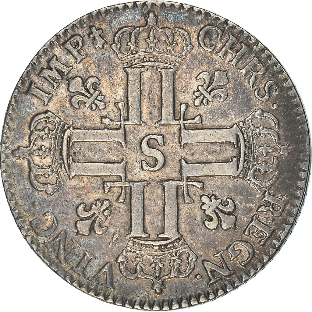 Coin, France, Louis XV, Petit Louis d'argent (3 livres), 1/3 Ecu, 1720, Reims