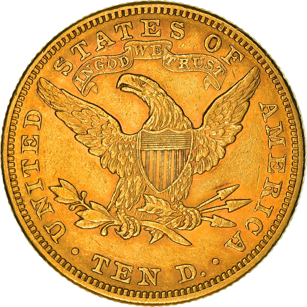 Coin, United States, Coronet Head, $10, Eagle, 1885, U.S. Mint, Philadelphia