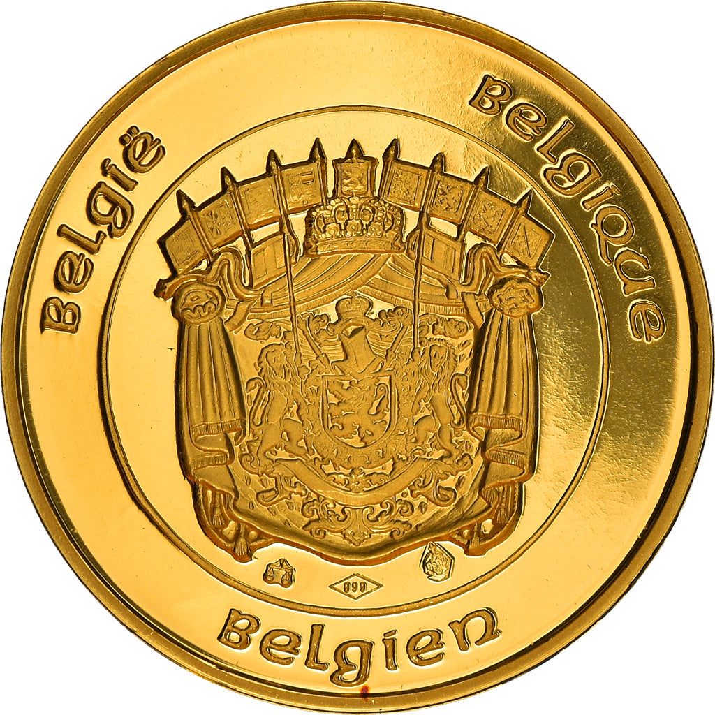 Bélgica, medalla, Baudouin roi des Belges, 1993, FDC, Oro