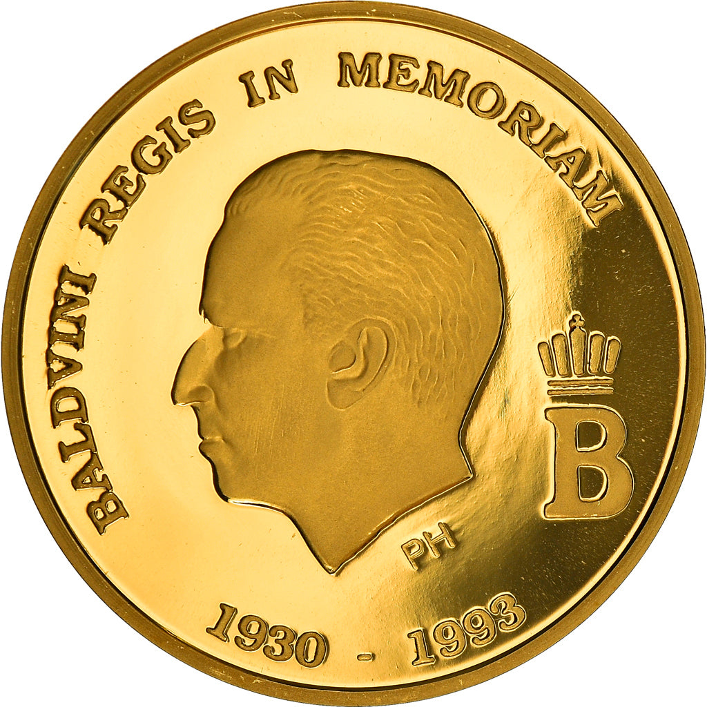 Belgique, Médaille, Baudouin roi des Belges, 1993, FDC, Or