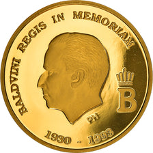 Belgique, Médaille, Baudouin roi des Belges, 1993, FDC, Or