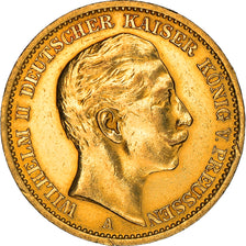 Coin, German States, PRUSSIA, Wilhelm II, 20 Mark, 1908, Berlin, EF(40-45)