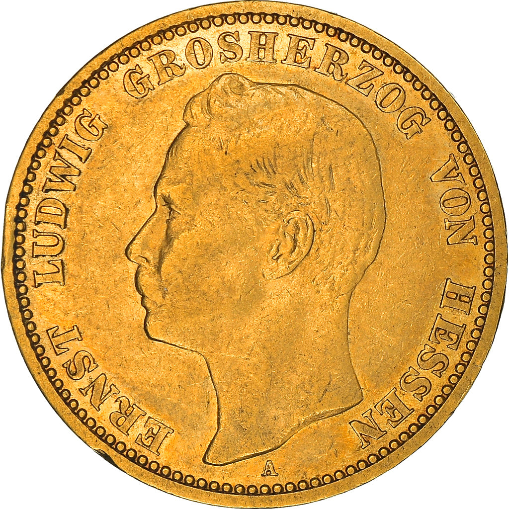 Monnaie, Etats allemands, HESSE-DARMSTADT, Ernst Ludwig, 20 Mark, 1901, Berlin