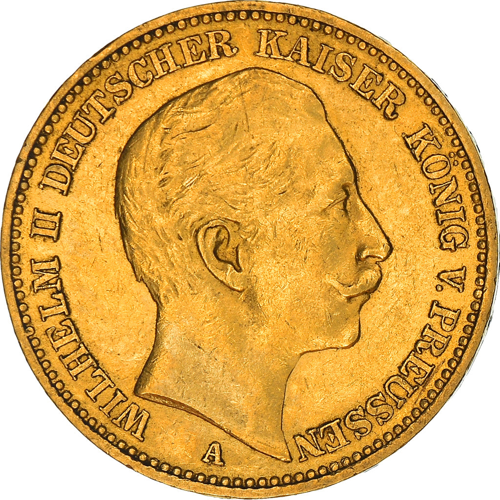 Coin, German States, PRUSSIA, Wilhelm II, 20 Mark, 1896, Berlin, EF(40-45)