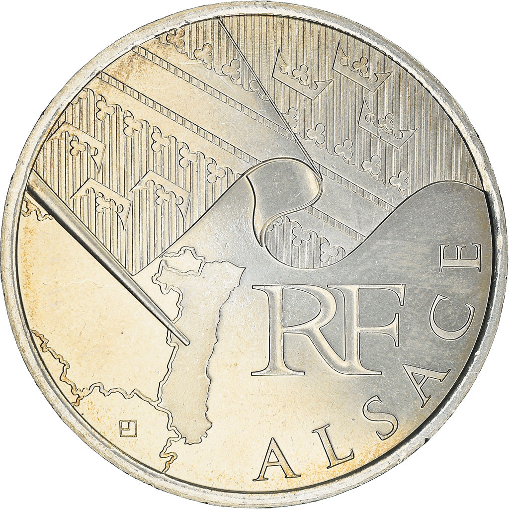 France, 10 Euro, Alsace, 2010, Paris, MS(64), Silver, KM:1652